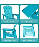 Gymax Set of 2 Kids Patio Adirondack Chair Armchair Weather Resistance Outdoor