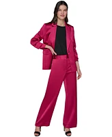 Karl Lagerfeld Paris Women's Satin Scrunched-Sleeve Jacket