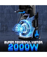 4500PSI 2.4 Gpm Electric High Pressure Washer with Led Control and 4 Quick Connect Nozzles
