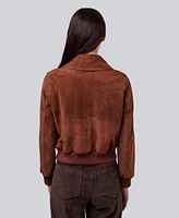 Furniq Uk Women's Suede Cropped Jacket, Created for Macy s