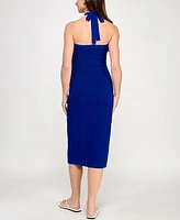 Invitee Juniors' Halter Sleeveless Crochet Midi Dress
