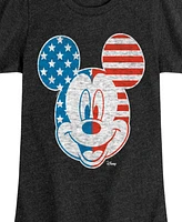 Hybrid Apparel Big Girls Disney Mickey Mouse Americana Flag Graphic T-Shirt