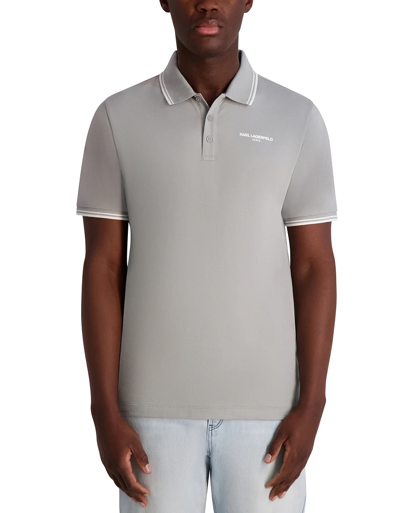Karl Lagerfeld Paris Men's Regular-Fit Tipped Polo Shirt