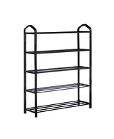 5-Tier Stackable Shoe Rack, 15-Pairs Sturdy Shoe Shelf Storage