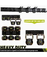 Hausource 48in Garden Tool Organizer Garage Storage Rack