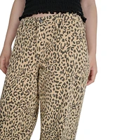 Dkny Jeans Women's Animal Print High Rise Straight-Leg Cotton - L91