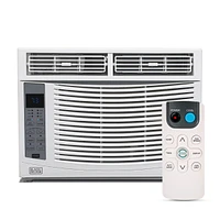 Black+Decker Window Air Conditioner 6,000 Btu, Ac Window Unit Cools Up to 250 Square Feet, Window Ac Unit with Remote Control, 3 Cooling Speeds and Fa