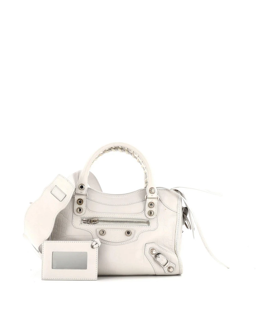 Pre-Owned Balenciaga Mini City Classic Studs Bag Embossed Leather