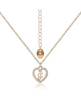 Juicy Couture Gold-Tone Pave Heart Necklace & Stud Earrings Set