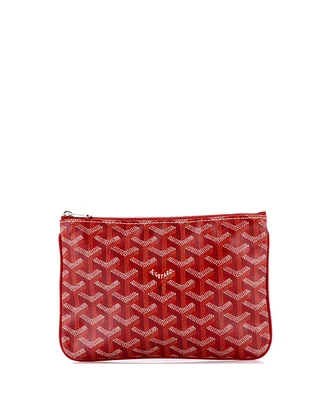 Pre-Owned Goyard Pm Senat Zip Pouch Coated Canvas