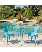 3-Piece Metal Patio Conversation Seating Set