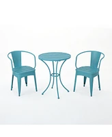 3-Piece Metal Patio Conversation Seating Set