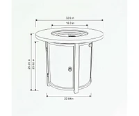 30 in. Propane Round Fire Table 40000BTU Propane Fire Pit Table