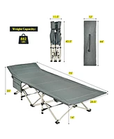 Wide Foldable Camping Cot with Carry Bag