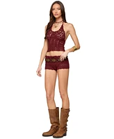 Edikted Women's Kelani Crochet Shorts