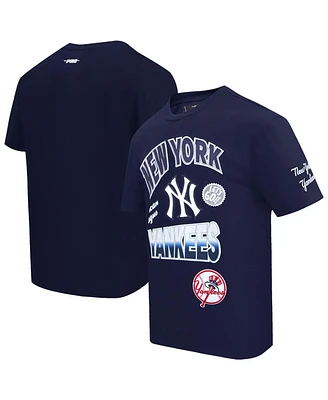 Pro Standard Men's Navy New York Yankees Turn It Up Dropped Shoulder T-Shirt