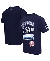Pro Standard Men's Navy New York Yankees Turn It Up Dropped Shoulder T-Shirt