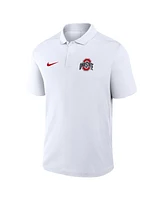 Nike Men's White Ohio State Buckeyes Primetime Victory Primary Logo Performance Polo Shirt