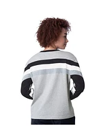 Starter Women's Heather Gray Chicago White Sox Triple A Fashion Color Block Long Sleeve Top