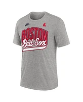 Nike Men's Heather Gray Boston Red Sox Cooperstown Collection Retro Tri-Blend T-Shirt
