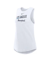 Nike Women's White Los Angeles Dodgers City Connect Tricode High Neck Performance Tank Top