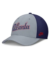 Nike Men's Navy/ Atlanta Braves Rise Swoosh Performance Flex Hat
