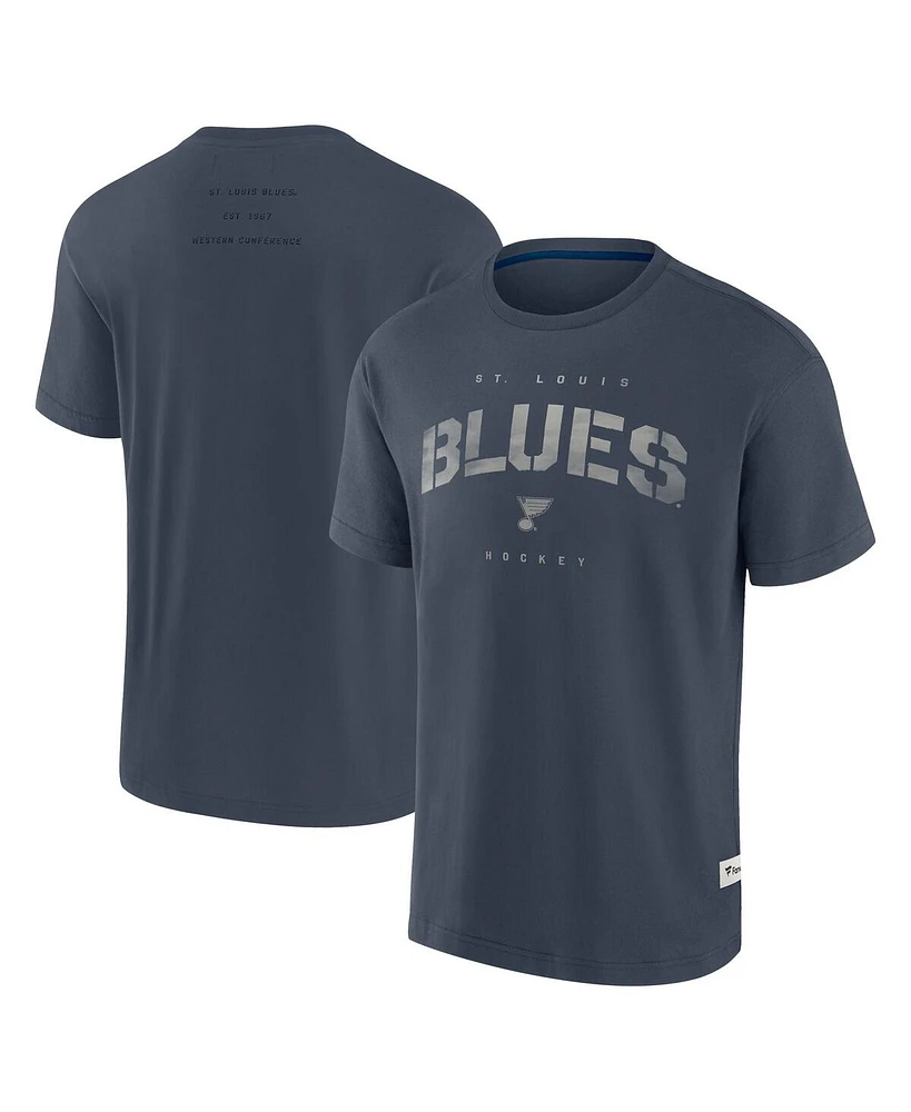 Fanatics Men's Navy St. Louis Blues Elements Weathered Tonal Future Ground T-Shirt