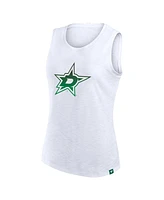 Fanatics Women's White Dallas Stars Slub Tank Top