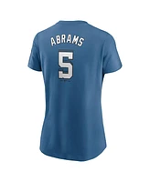 Nike Women's Cj Abrams Blue Washington Nationals 2025 City Connect Fuse Name Number 2.0 T-Shirt