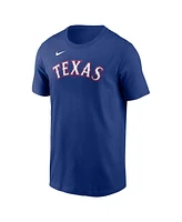 Nike Men's Jack Leiter Royal Texas Rangers Fuse Name Number T-Shirt