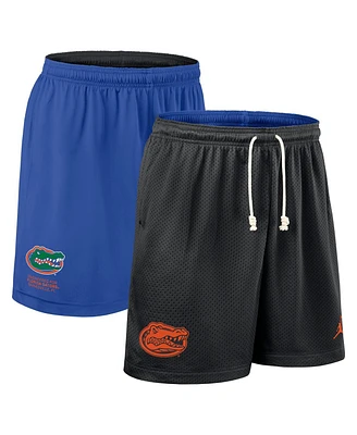 Jordan Men's Black/Royal Florida Gators 2025 Sideline Reversible Performance Shorts
