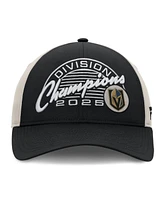 Fanatics Men's Black Vegas Golden Knights 2025 Pacific Division Champions Locker Room Adjustable Hat