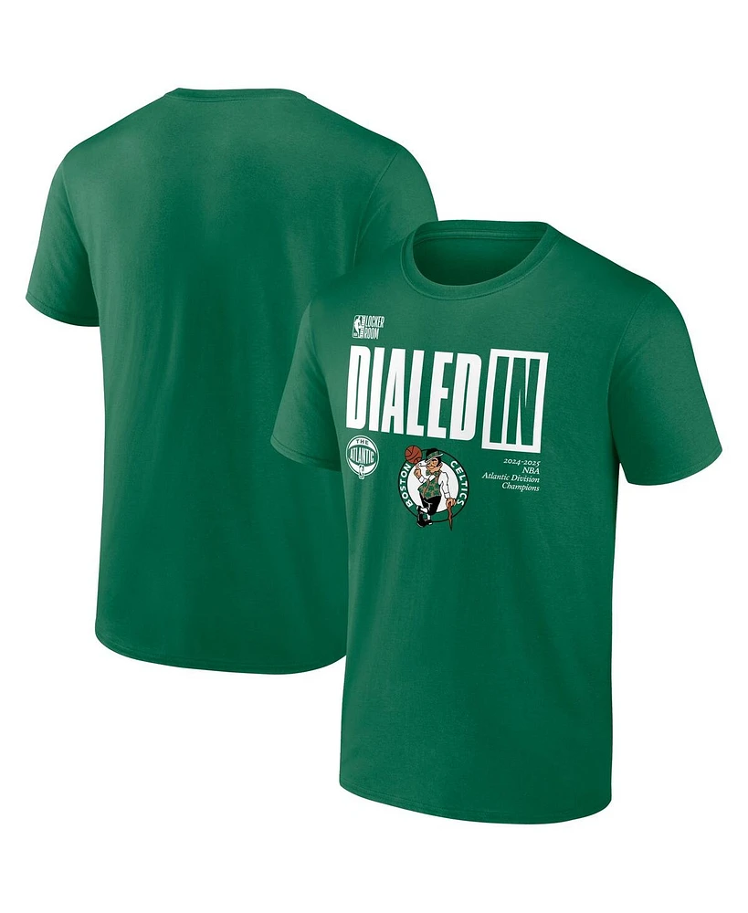 Fanatics Men's Kelly Green Boston Celtics 2025 Atlantic Division Champions Locker Room T-Shirt