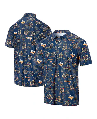 Reyn Spooner Men's Navy Houston Astros Cooperstown Collection Performance Polo Shirt