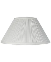 Ivory Mushroom Pleated Medium Lamp Shade 6" Top x 14" Bottom x 7" High x 8" Slant (Spider) Replacement with Harp and Finial