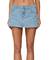 Edikted Women's Eyelet Bows Denim Mini Skirt