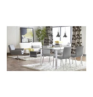 Upholstered Leather Dining Chairs Set of 2 with Supportive Backrest for Room