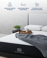Brooklyn Bedding Select 12" Gel Memory Foam Hybrid Cushion Firm Tight Top Mattress