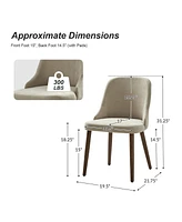Adrian Modern Easy Assembly Space-Saving Dining Chair,Set of 2