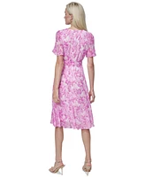 Dkny Women's Abstract-Print Midi Dress