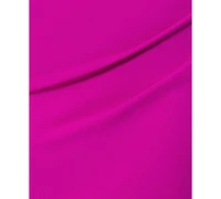 Betsy & Adam Plus Asymmetric High-Low Gown