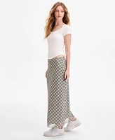 Hippie Rose Juniors' Plaid Maxi Skirt