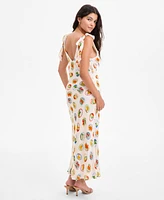 Astr the Label Women's Allexina Printed Tie-Shoulder Dress