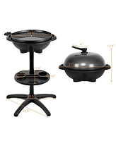 1350 W Outdoor Electric Bbq Grill with Removable Stand