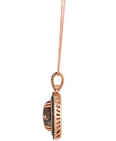 Le Vian Aquadite (4 ct. t.w.) Nude Diamond (1/3 ct. t.w.) & Chocolate Diamond (3/8 ct. t.w.) Pendant Necklace Set in 14k Rose Gold, 20"