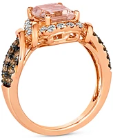 Le Vian Morganite (1-1/2 ct. t.w.) & Diamond (5/8 ct. t.w.) Statement Ring in 14k Rose Gold