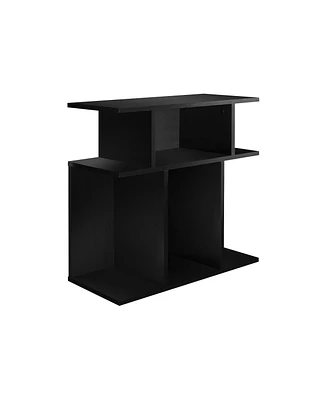 Modern Wood End Table with Six Open Shelves for Organization