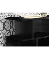 Modern Wood End Table with Six Open Shelves for Organization
