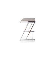 Industrial-Style Metallic Secretary Desk – Perfect for Home Office or Study