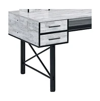 Contemporary Computer Desk with Five Drawers – Perfect for Home Office Organization